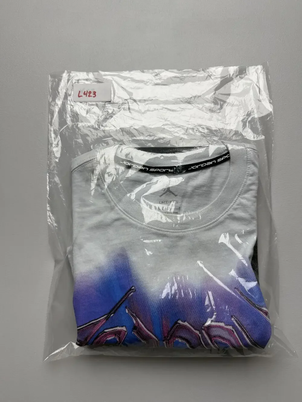 Jordan Shirt Mens Large White Dri-Fit Face Graphic Tee Basketball Airbrush